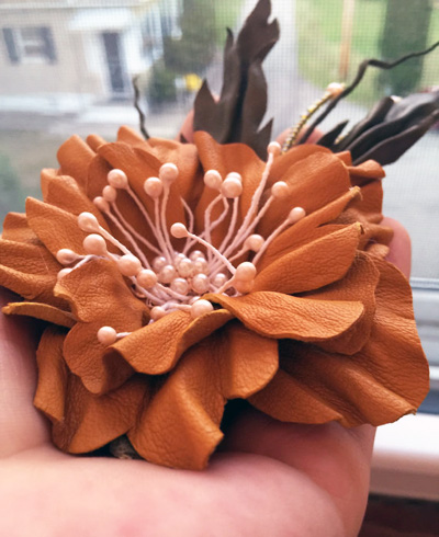 Milena Prangishvili stitched flower